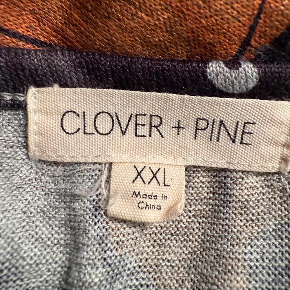 Clover Pine Black Cat Pumpkin Tunic Top Womens XXL Fall Cozy Sweater Plus Size - Picture 7 of 9